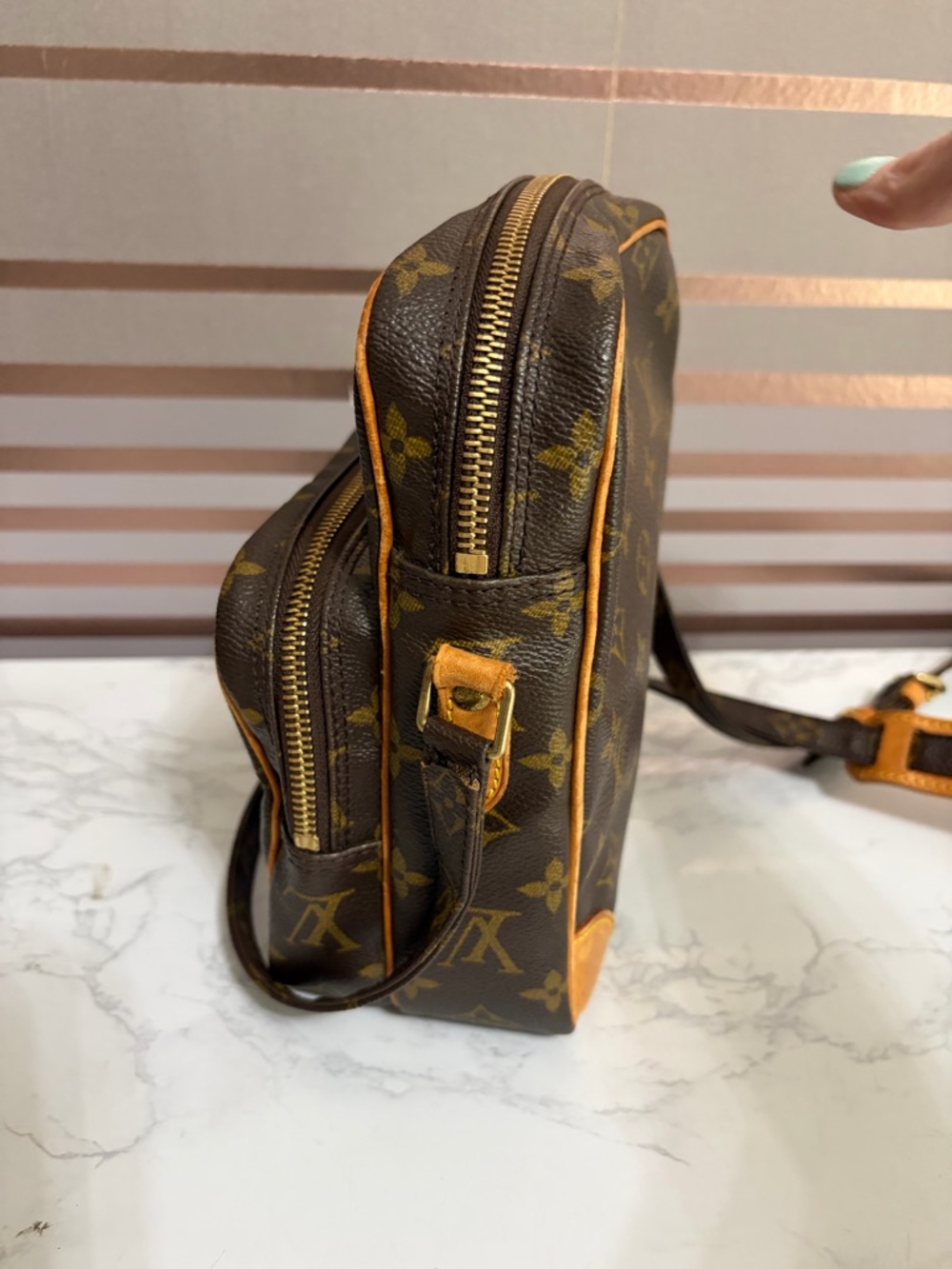 Louis Vuitton Brown Monogram Canvas Crossbody with Tan Trim - Picture 8 of 16